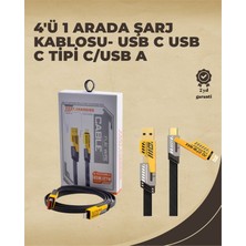 Nurton 4'ü 1 Arada Metal Hızlı Veri Kablosu – 65W Güç 27W iPhone Desteği 480MBPS Aktarım