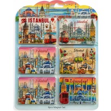 Valor Istanbul Temalı Ahşap Buzdolapı Süsü Magnet 6'lı Set ALK5808