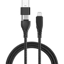 Nurton Ally 2in1 USB Lightning To Pd Kablosu+Usb KABLO-(5775)