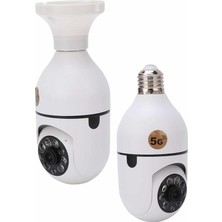 Nurton Güvenlik Kamerası Wi-Fi Özellikli 360 Derece Full Hd 1080P Ampül Kamera
