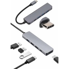 Nurton Çevirici Dönüştürücü Adaptör Macbook 3 In 1 Type-C To Hdmı USB 3.0