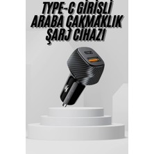 Nurton Araç Içi Şarj Cihazı 38W Güç Kapasiteli Type-C Girişli Araba Çakmaklık