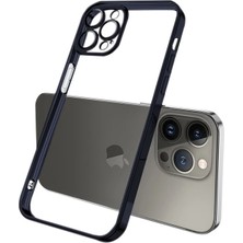 Nurton Ally Fashion Series iPhone 13 Pro Max Kılıf Renkli Kenar Lazer Çerçeveli Silikon KILIF-(5775)