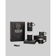 Nurton 500 ml Isı Korumalı Çelik Termos ve Bardak Seti | Silikon Tabanlı Şık ve Pratik