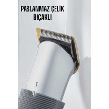 Nurton 4 Taraklı Profesyonel Şarjlı Saç ve Sakal Kesme Tıraş Makinesi Seti