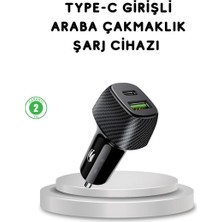 Nurton 38W Araç Şarj Cihazı Type-C Pd USB Hızlı Şarj Çift Port