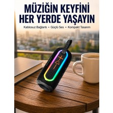 Tech Butiq Yüksek Ses Kaliteli Kablosuz Hoparlör LED Işıklı Yeni Nesil