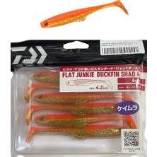 Daiwa Flat Junkie Duckfin Shad 4.2inch 11CM 8.6gr Silikon Yem 6 Adet Orange Gold
