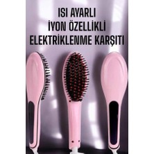 Nurton Fön Tarağı Saç Düzleştirici Sıkı Dişli Isı Ayarlı Elektriklenme Karşıtı