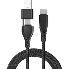 Nurton Ally 2in1 USB Type C To Pd Kablosu+Usb KABLO-(5775)