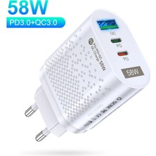 Nurton Uslion Pd 58W USB + Type-C Hızlı Şarj BAŞLIĞI-(5775)