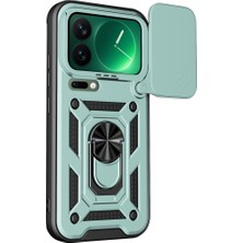 Adige Xiaomi 17 Pro Max Kılıf Pars Standlı Yüzüklü Sürgülü Vega + Ekran Koruyucu