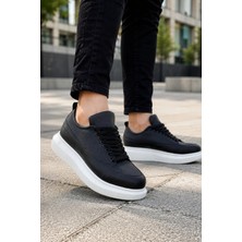 Mevese Lexa Cilt Deri Erkek Günlük Sneaker Ayakkabı - Siyah