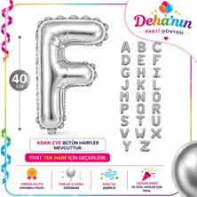 Deha Parti F Harf Gümüş Folyo Balon 40CM