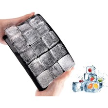 Brf Store Pmstore Orret Home 2 Adet Kare Buz Kalıbı, 15 Bölmeli Çok Amaçlı Buz Küpü Kalıbı, Kolay Serbest Bıra