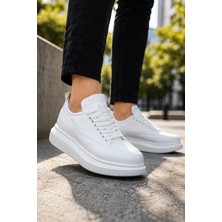 Mevese Lexa Cilt Deri Erkek Günlük Sneaker Ayakkabı - Beyaz