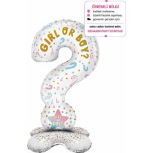 Deha Parti Ayaklı Girl Or Boy Folyo Balon Baby Shower Parti Cinsiyet Belirleme Cinsiyet Partisi Soru Işareti