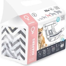 Bezos Diapers Dişi Köpekler Için Külot Bez Large 10 Lu 32X52 cm