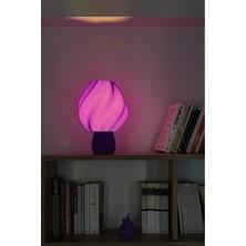 Rumon Renkli Tasarım Abajur Dekoratif Masa Lambası 29 cm | Lavender Twist