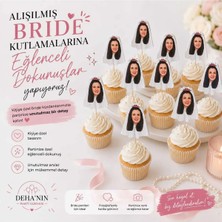 Deha Parti 12 Adet Bekarlığa Veda Partisi Bride To Be Kişiye Özel Fotoğraflı Parti Kürdan Pasta Süsü