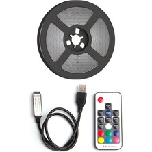 Brf Store Pmstore Tv Arkası Animasyonlu Rgb Şerit LED Seti Kumandalı 3 Metre - Cata - 5V USB Girişli
