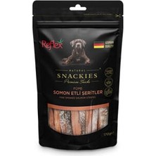 Bezos Snackies Natural Füme Somon Etli Şerit Köpek Ödül Maması 170 gr