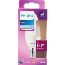 Brf Store Pmstore Philips LED 60W B38 E14 Mum Tipi Beyaz Işık Dim Edilmez Ampul