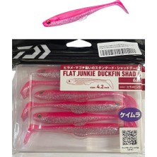 Daiwa Flat Junkie Duckfin Shad 4.2inch 11CM 8.6gr Silikon Yem 6 Adet Hirame Pink