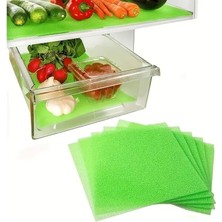 Brf Store Pmstore Buzdolabı Sebzelik Çekmece Mati, Nem Önleyici, Yeşil, Kesilebilir 4 Lü Set
