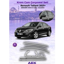 AEK Modern Renault Taliant 2021+ Araca Özel Krom Cam Çerçevesi A+