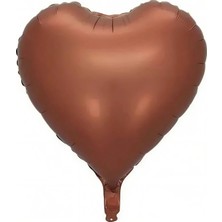 Deha Parti Çikolata Kahve Kalp Folyo Balon 40CM Sevgililer Günü Evlilik Teklifi Romantik Doğum Günü