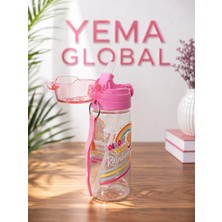 Yema Global Çocuk Suluk Matara 500 ml Pipetli Kilitli Kapaklı Askılı