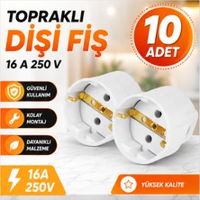 Joynext Topraklı Dişi Fiş 16A 250V 10 Ad