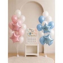 Deha Parti Cinsiyet Öğrenme Partisi Süsleme Seti Kız Mı Erkek Mi Pembe Balon Mavi Balon Folyo Balon Boy Or Girl Konsept 25 Parça