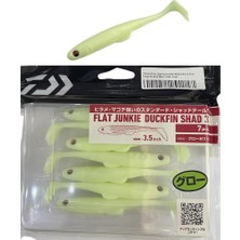Daiwa Flat Junkie Duckfin Shad 3.5inch 9cm 5.2gr Silikon Yem 7 Adet Glow