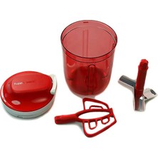 Brf Store Pmstore Tupperware Chef Multi-Chef Kırmızı Süpersonik, Kesme ve Dövme Speedy Girl Için
