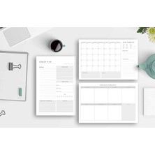 Brf Store Pmstore Fark Tanıtım 3'lü Masaüstü Planlayıcı Set (Günlük, Haftalık, Aylık Planlayıcı)