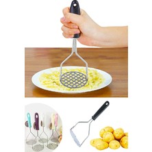 Brf Store Pmstore Pratik Renkli Saplı Patates Ezeceği Metal Patates Ezici Paslanmaz Ezici 1650, , Tek Ebat