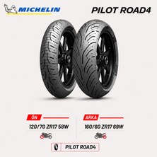 Michelin Pilot Road4 120/70 ZR17 58W - 160/60 ZR17 69W Ön Arka Motosiklet Lastik Takımı
