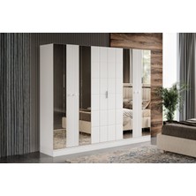 Doressa Adra White 6 Kapılı Gardırop