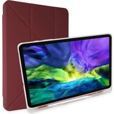 Royaleks Samsung Galaxy X200 Tab A8 10.5 Kılıf Kalemlikli Mars Tablet Kılıfı - Mürdüm