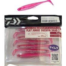 Daiwa Flat Junkie Duckfin Shad 3.5inch 9cm 5.2gr Silikon Yem 7 Adet Hirame Pink