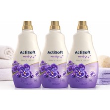 Actisoft Menekşe Konsantre Çamaşır Yumuşatıcısı 1500 ml x 3 Adet – 180 Yıkama