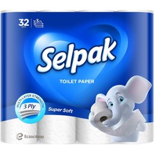 Brf Store Pmstore Selpak Tuvalet Kağıdı, 3 Katlı, 32'li, 1 Paket (1 x 32 Adet)