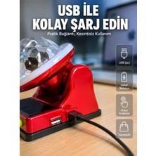 A-Luxe Güneş Enerjili LED Disco Lamba Şarjlı Rgb Parti ve Dekoratif Aydınlatma Lambası
