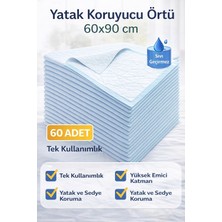 Bezos Yatak Koruyucu Örtü 60X90 cm 60 Adet Tek Kullanımlık Sıvı Geçirmez Hasta Altı Bezi