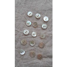 İleri Europe Doğal Hakiki Inci Midye Kabugu   Sedef Düğme 10 mm 15 Adet