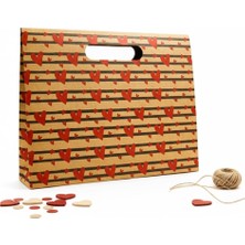 Brf Store Pmstore 38X30 Kalp Harmanı Zarf Model Karton Çanta, Hediye Kutusu