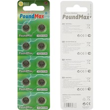 Brf Store Pmstore 10 Adet LR44 AG13 A76, G13, L1154, SR44, G13A 1,5 V Poundmax Alkalin Düğme Pil Paketi Cıva I