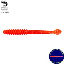 Silikon Kurt Yem - 2,2g 87MM - Fishack Wormix - 10 Adet - Uv - Flare